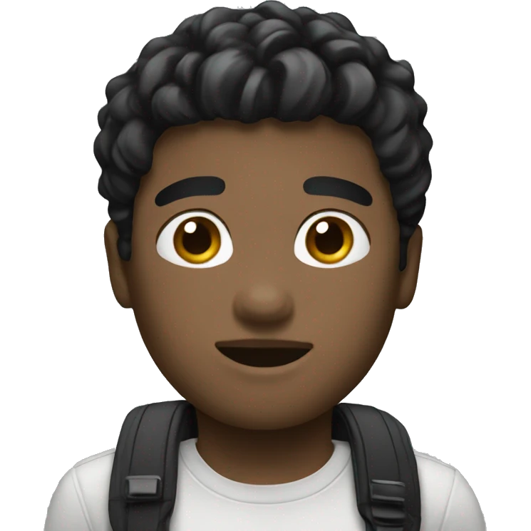 Camera white boy black hair emoji