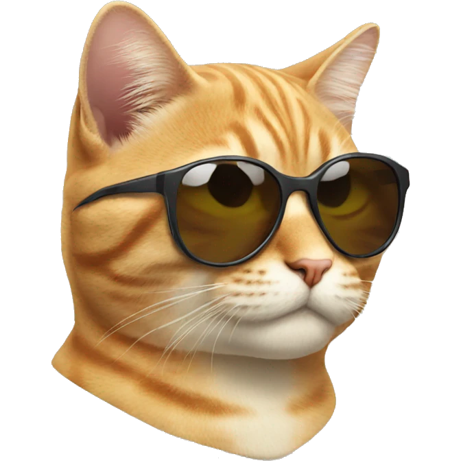 Cat with sunglasses emoji