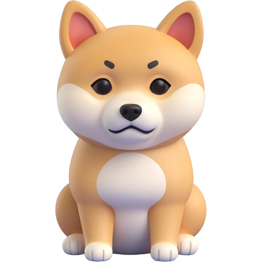 shiba inu, sad emoji