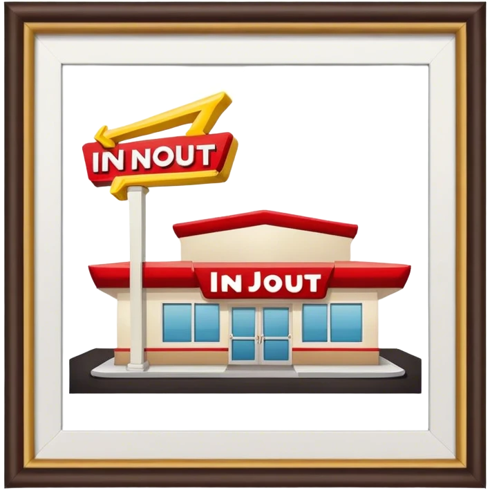 In and out restaurant  emoji