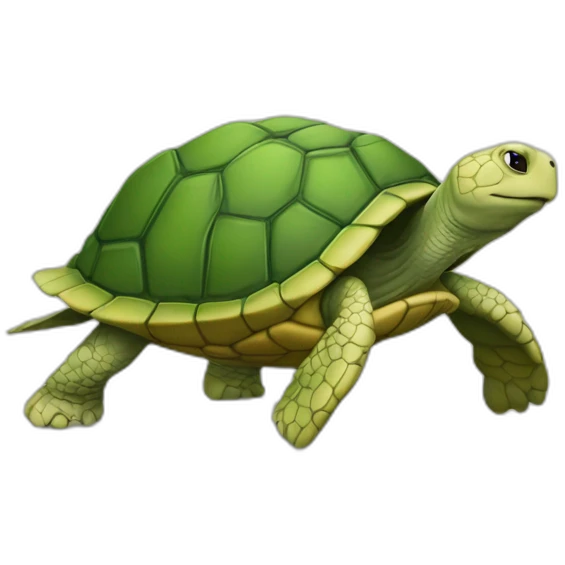 L’autre sur une tortue emoji