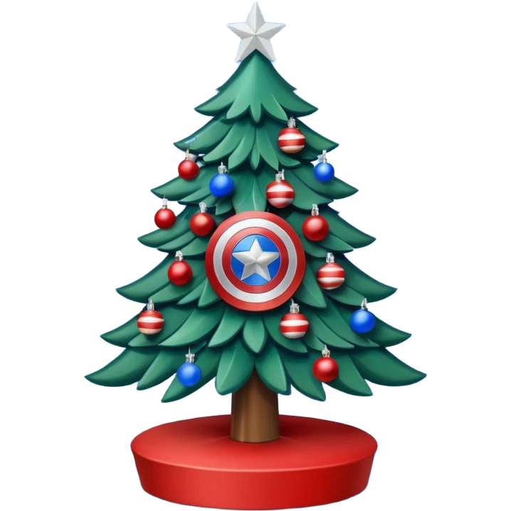 Captain America Christmas tree  emoji