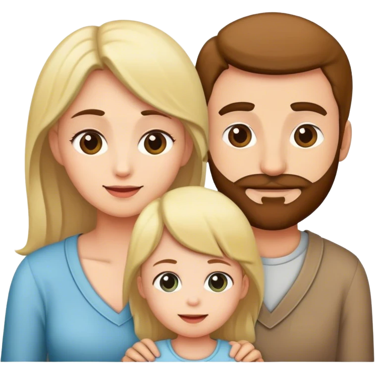 Family with mom dad son and daughter emoji