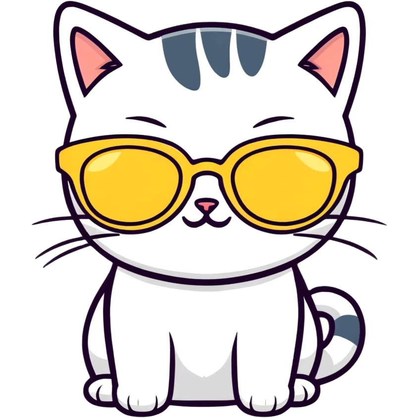 Cat with sunglasses emoji