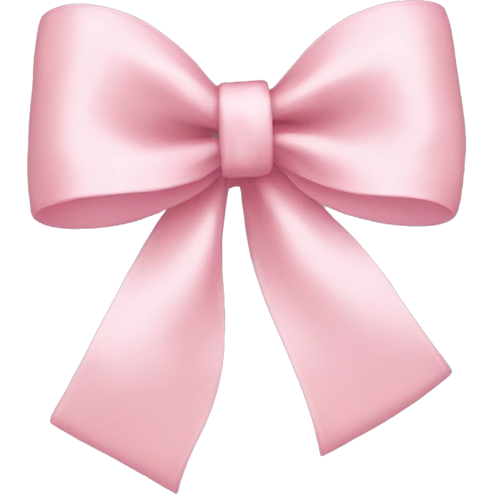 light pink ribbon bow emoji