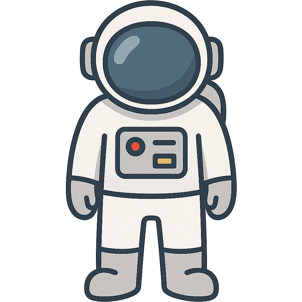 flat design style astronaut emoji