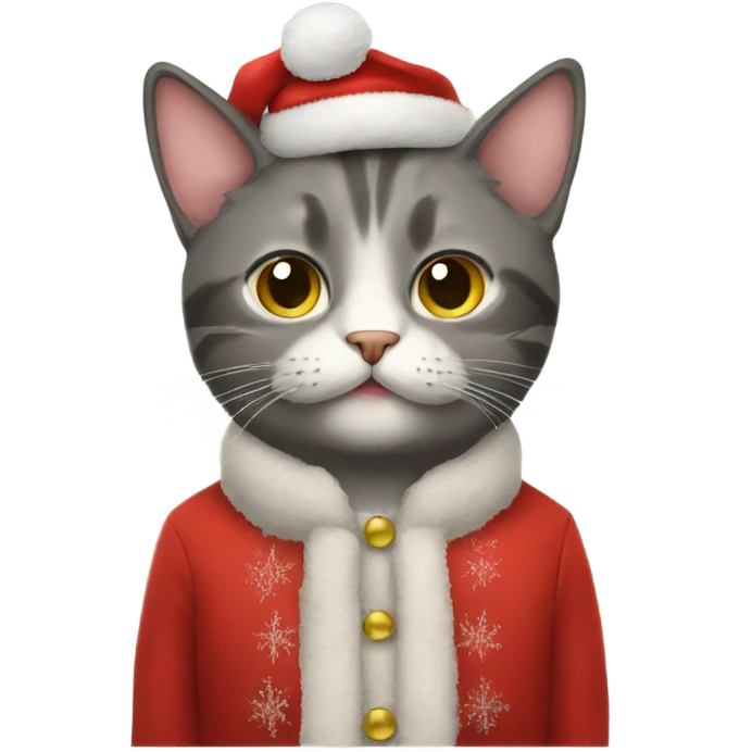 Cat wearing Christmas clothes  emoji