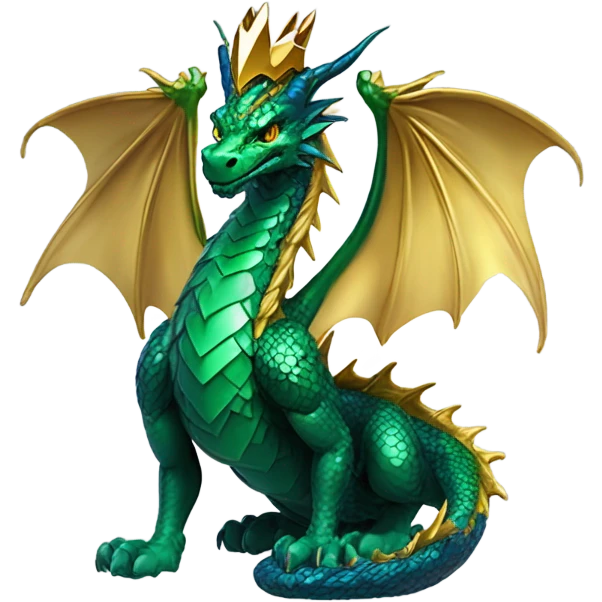 Dragon wearing a crown emoji