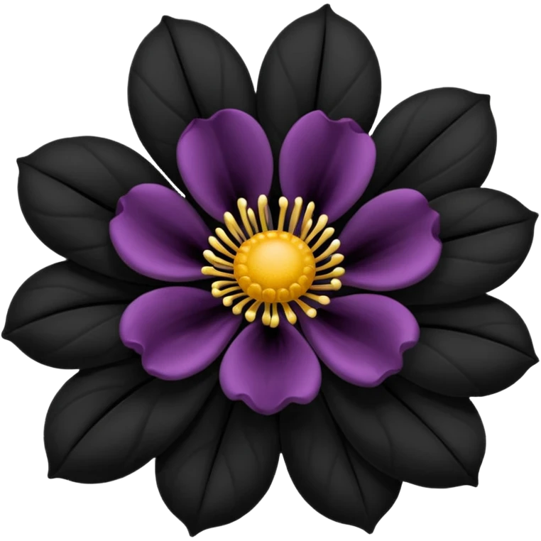 black flower emoji
