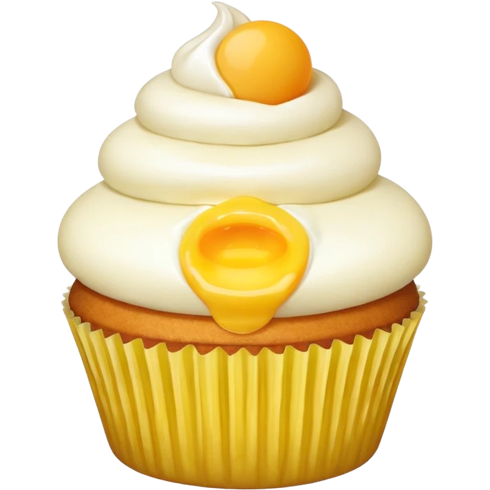 Cupcake With Egg Yolk emoji