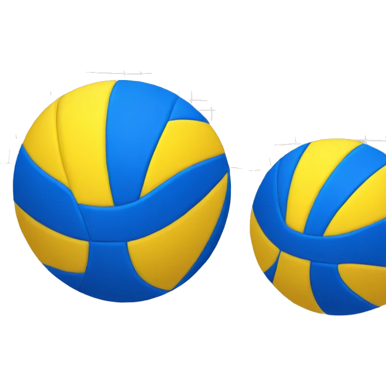 Yellow Blue Beachvolleyball  emoji