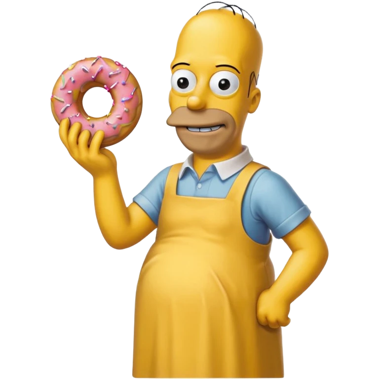 homer Simpson complete yellow with yellow  dress emoji