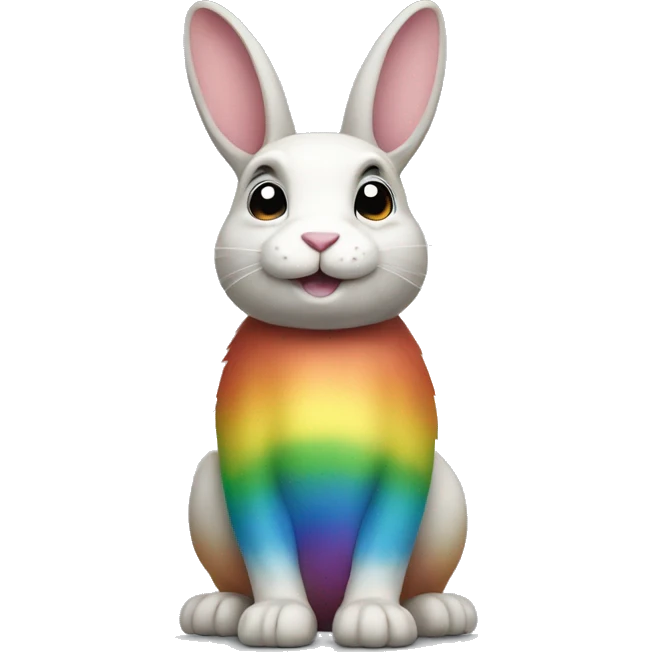 rainbow rabbit  emoji