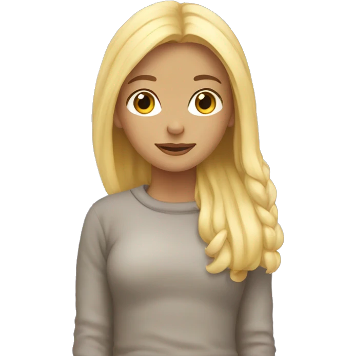 Blonde girl cozy emoji
