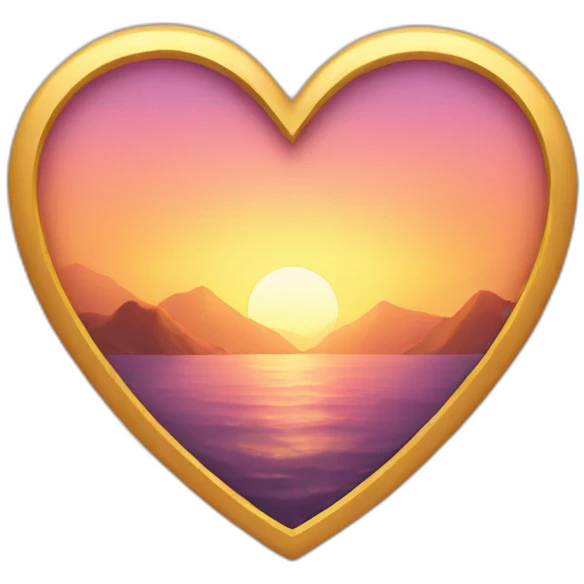 golden hour heart emoji