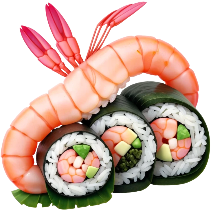 Shrimp sushi emoji