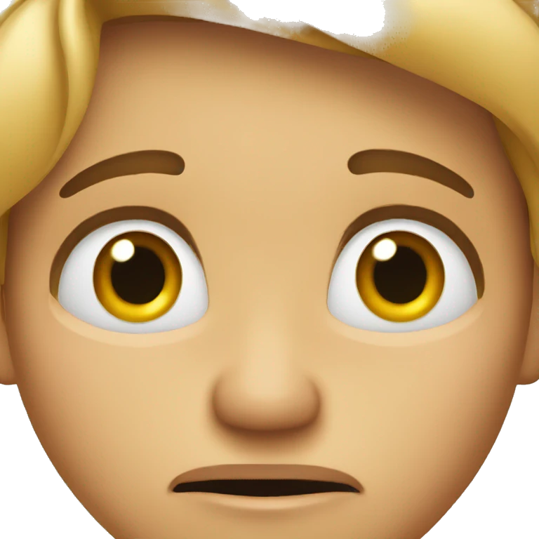 Scared side eye emoji