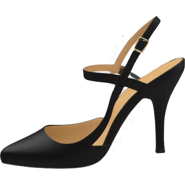 Black low Sling back heels emoji
