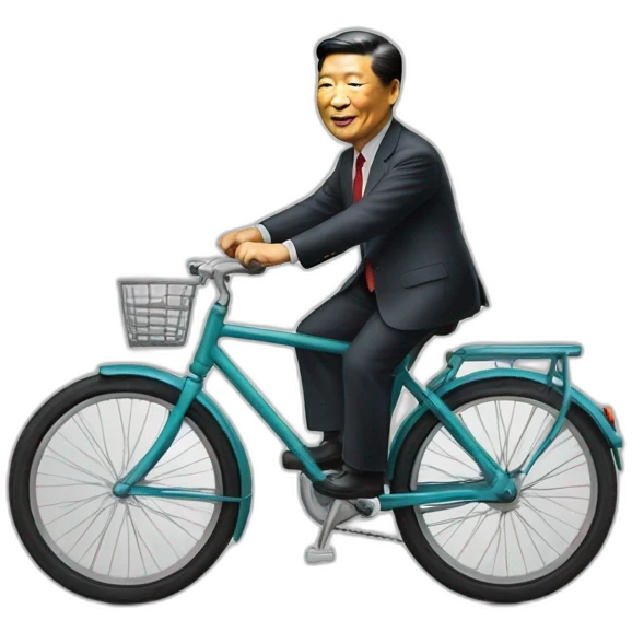 Do jinping on a bicycle emoji