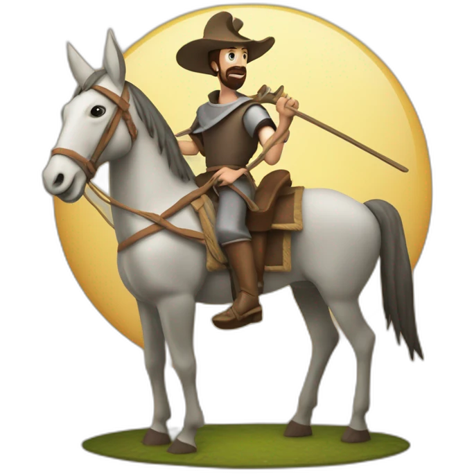 DDon Quixote on a horse and Sancho Panza on a donkey emoji