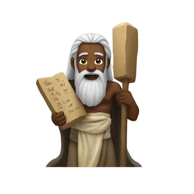 moses with stone tablets emoji