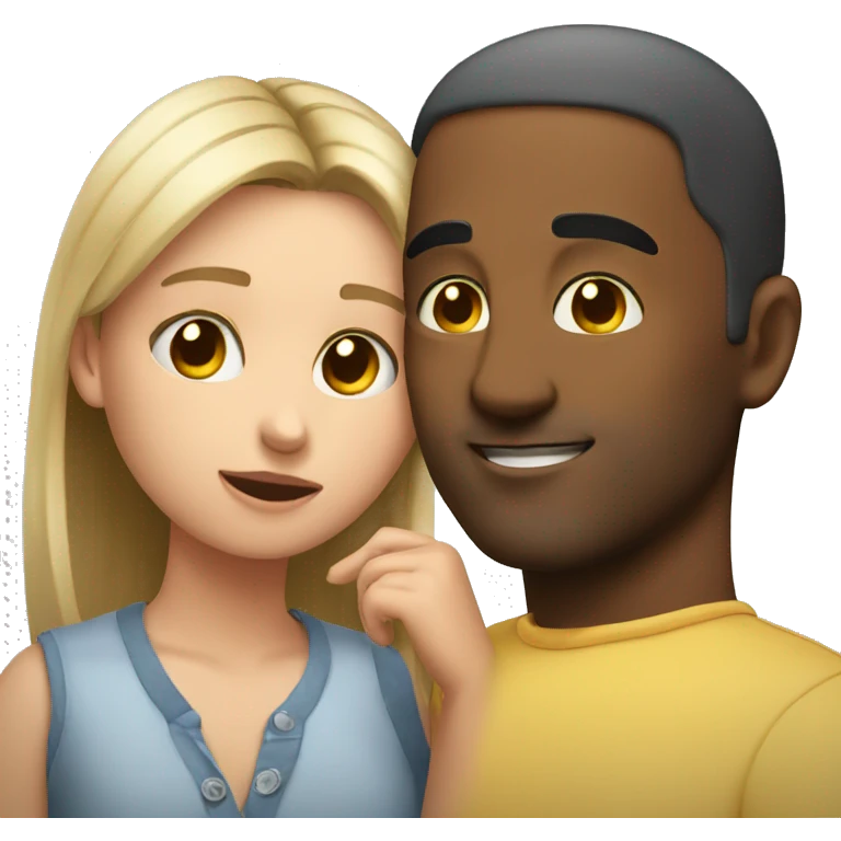Guy giving girl a forehead  emoji