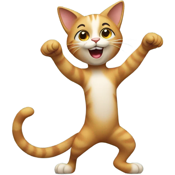 Cat doing a crip walk emoji