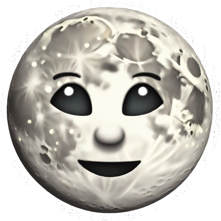 Moon with face emoji