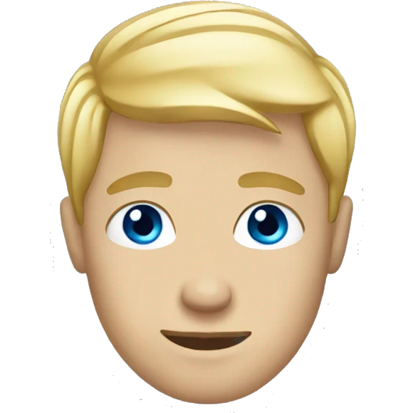 blonde guy with blue eyes emoji