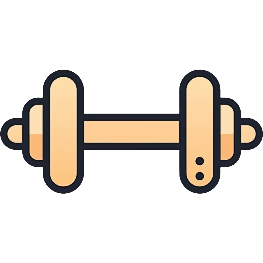 beige dumbbell for exercise emoji