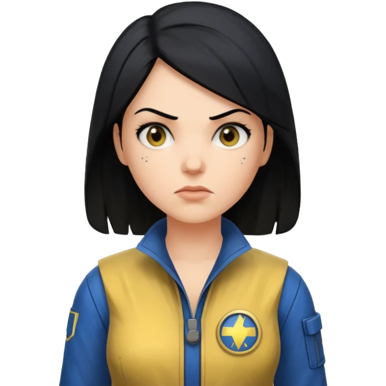 Lucy (black hair) from the Fallout TV show emoji
