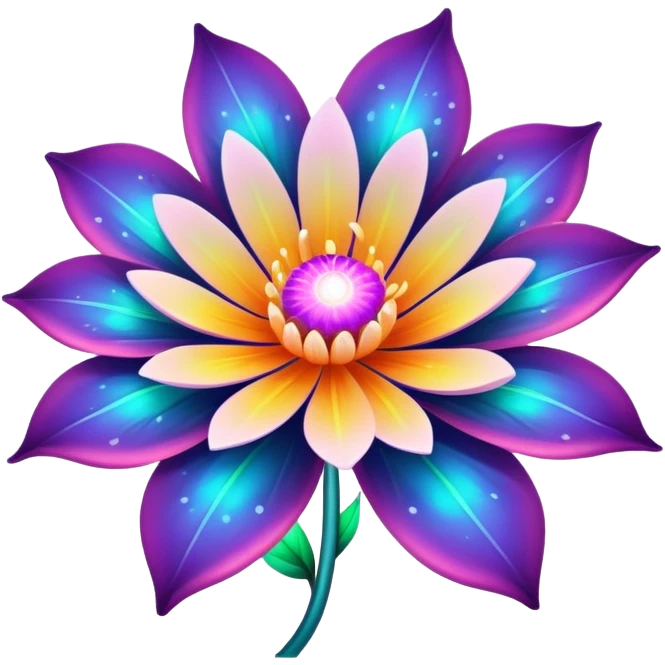 whimsical single flower with fantasy elements emoji