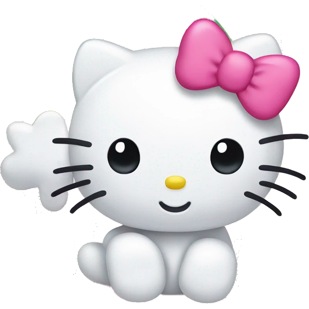 Hello kitty with  rainbow emoji