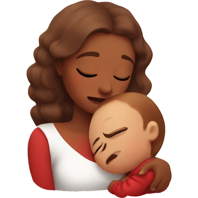 Tired mom with devil baby emoji