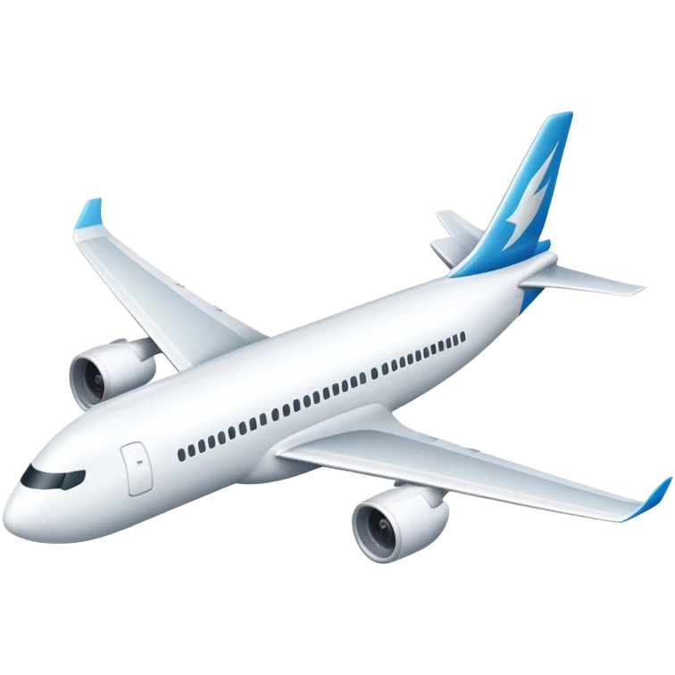 Commercial passenger airplane with wings emoji