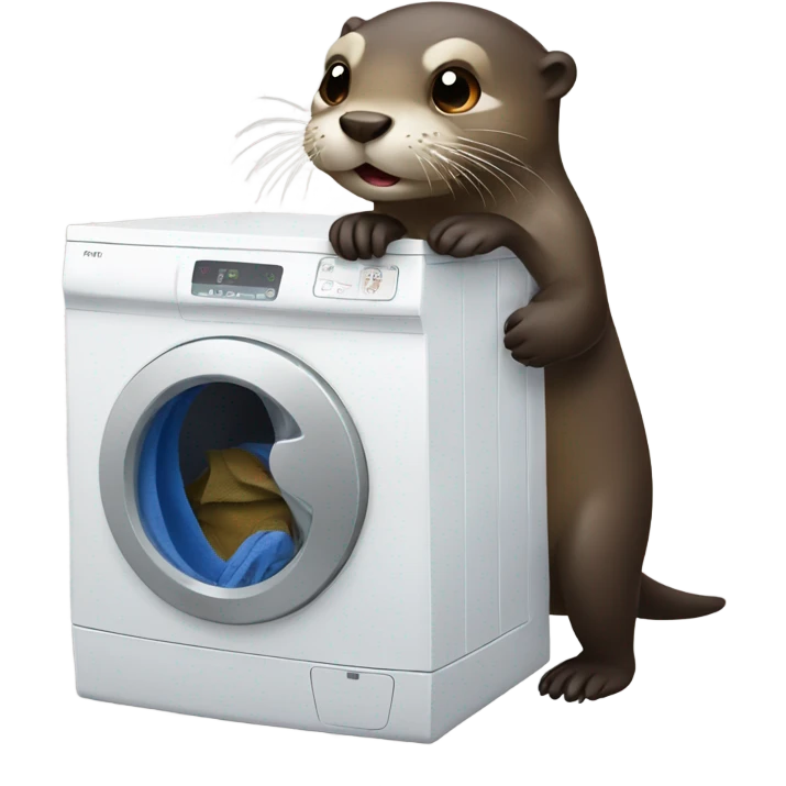 Otter doing laundry emoji