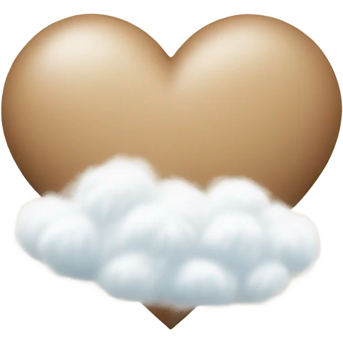 beige heart + cloud emoji