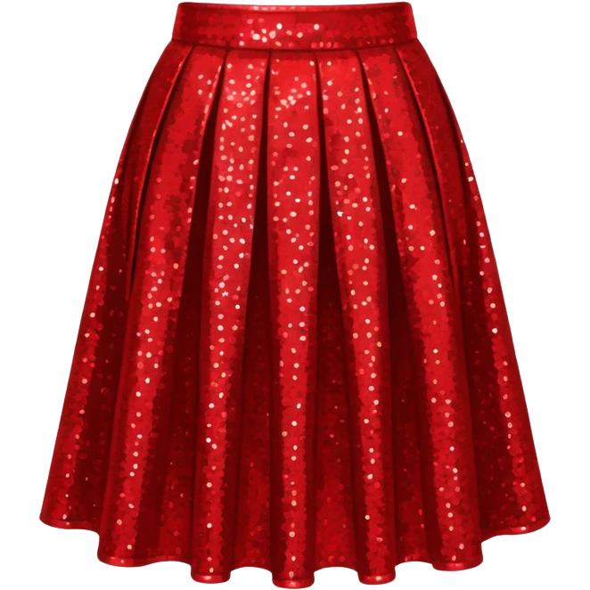 red sparkly skirt emoji