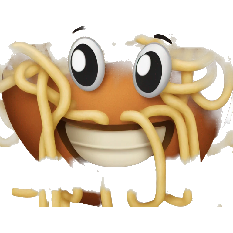 smiling spaghetti and meatballs emoji