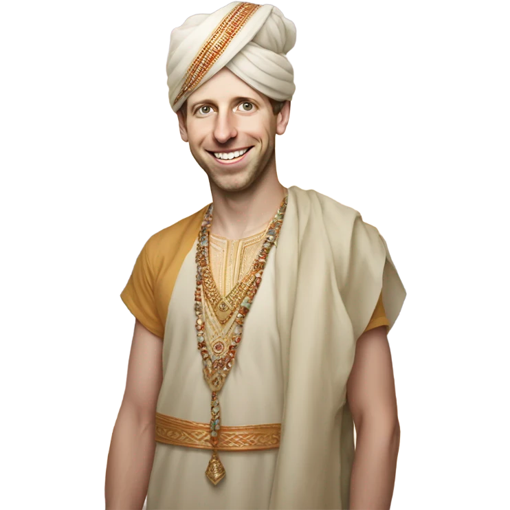 Sam altman thanking in Indian clothes (bowing down) emoji