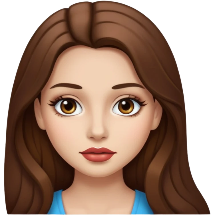 girl with long brown hair standing make up latina white skin tone emoji