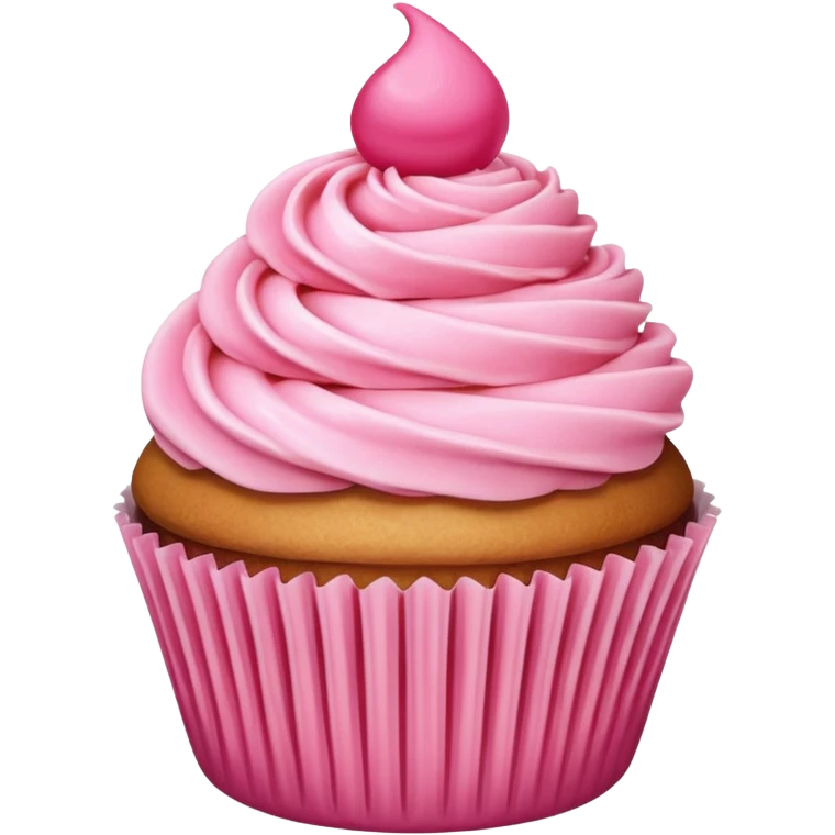 Cupcake with pink icing emoji