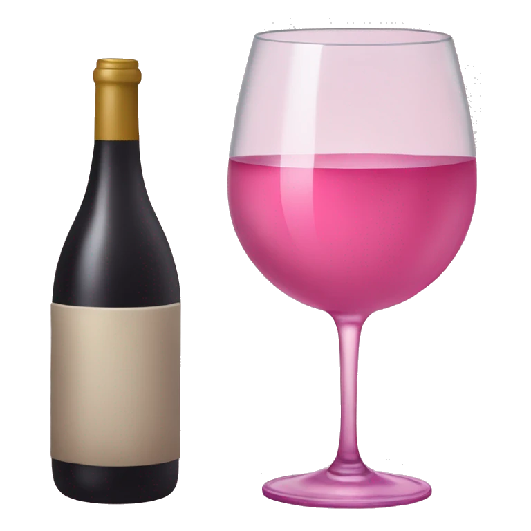 pink glass of wine  emoji