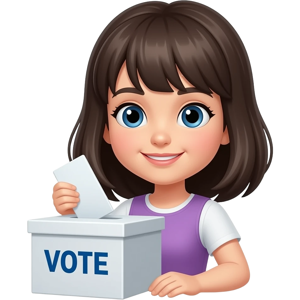 chica votando leyes emoji