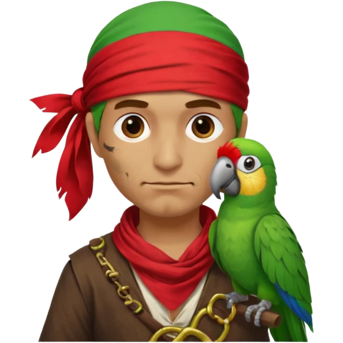 pirate and parrot emoji