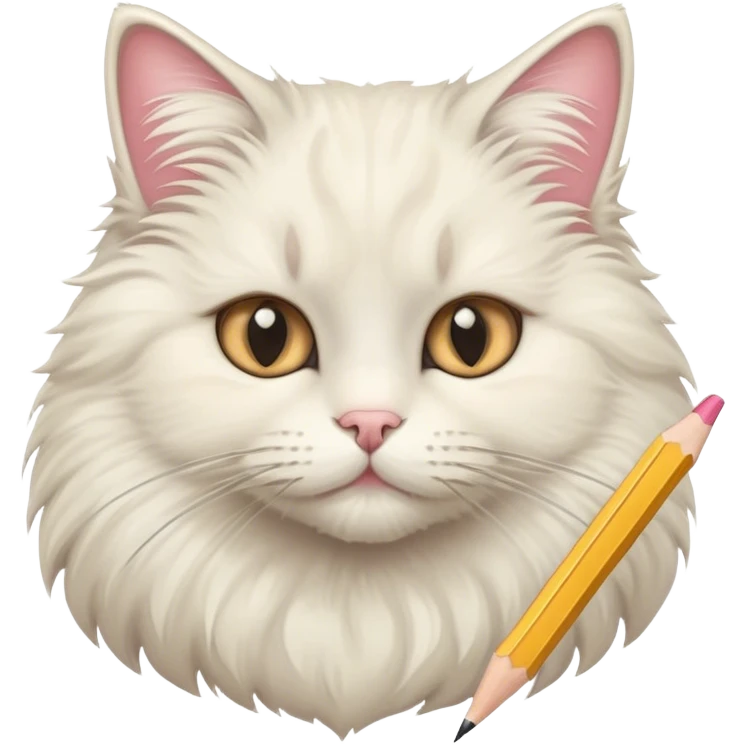 Cat with pencil emoji