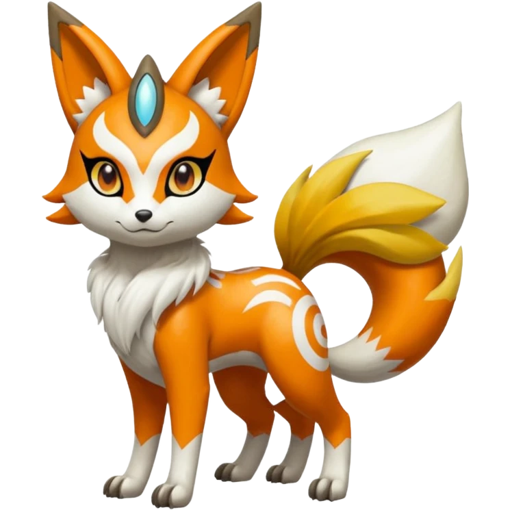 Meloetta-Lombax-Renamon-Pokémon-Fakémon-creature emoji
