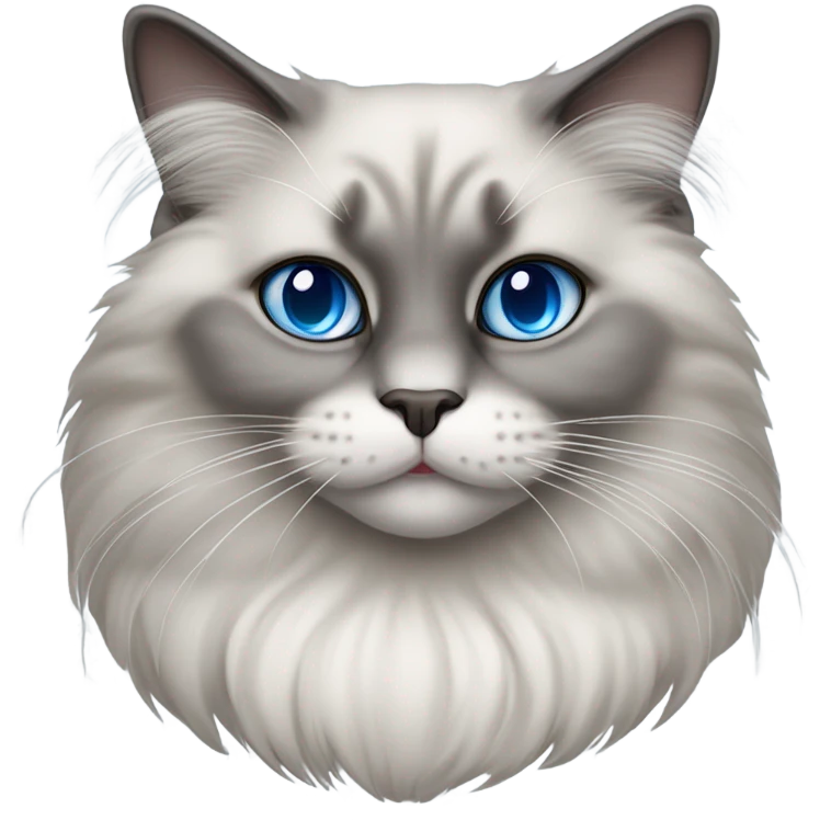 grey ragdoll cat emoji