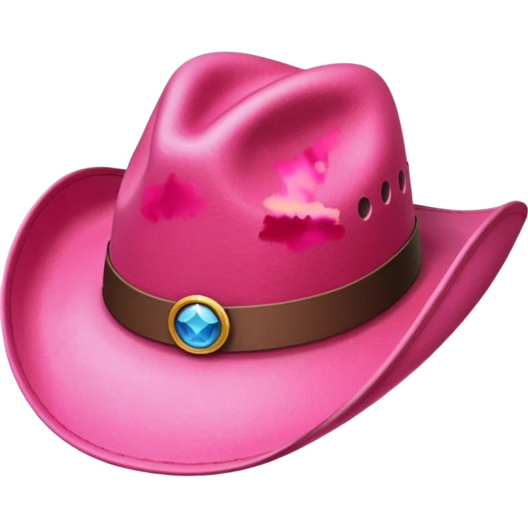 Cowboy hat pink emoji