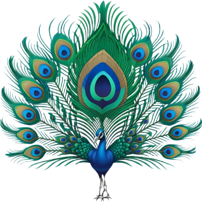 Peakcock single feathers emoji